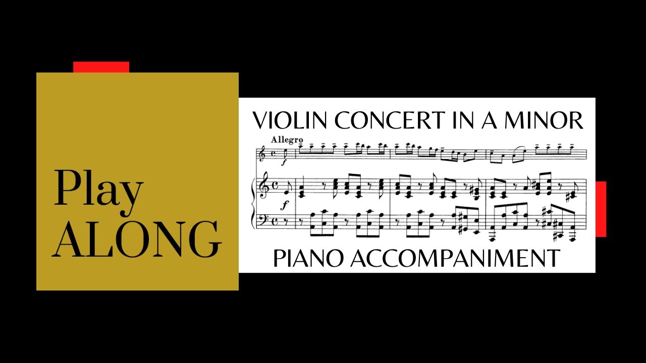 Vivaldi - Violin Concerto in A minor - INTERMEDIATE  TEMPO - accompaniment