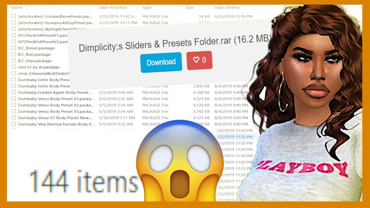 100+ SLIDERS & PRESETS FOR THE SIMS 4 + Links