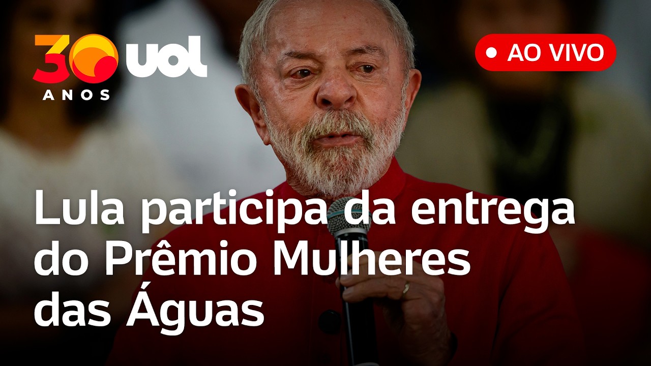 Lula participa da entrega do Prêmio Mulheres das Águas em Brasília; assista ao vivo