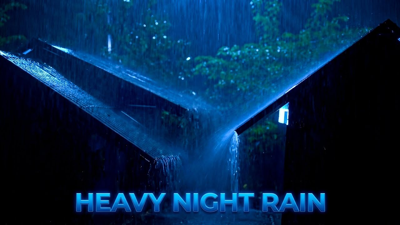 Heavy Storm - Continuous Rain and Thunder Sounds, Thunderstorm Rain for Sleeping, Relaxing