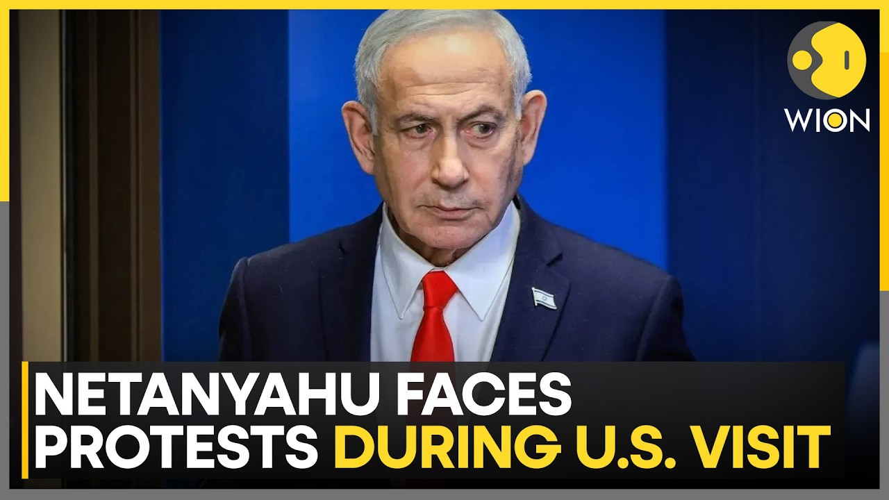 Protesters Call Netanyahu a 'War Criminal' During Washington Visit | WION