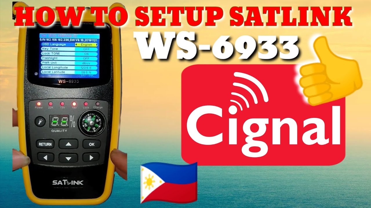 SATLINK WS-6933 Setup || For CIGNAL SET TOP BOX