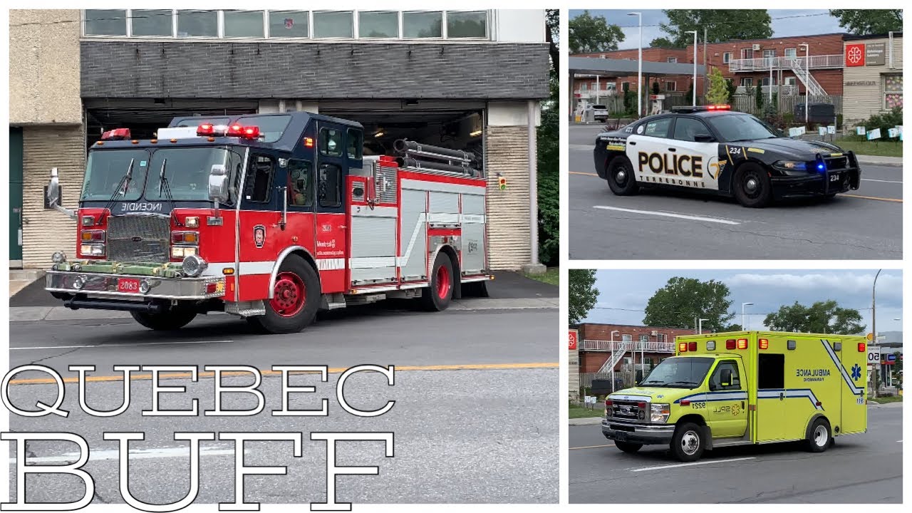 *MAJOR* Montreal-EMS Units, Police Units and Fire Units (SIM) responding in Cartierville, Montreal.