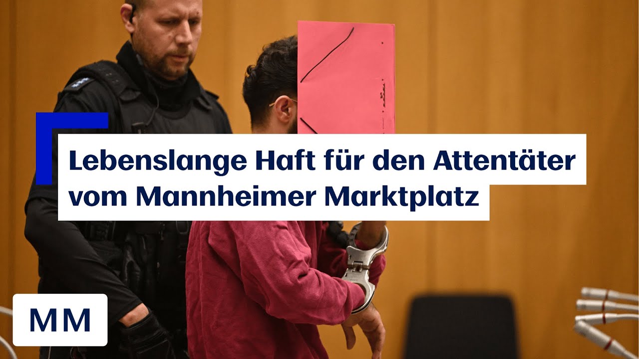 Messerangriff Marktplatz Mannheim: Sulaiman A. im Prozess um get&ouml;teten Polizisten verurteilt