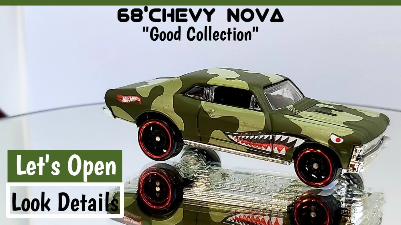 LET&rsquo;S OPEN and LOOK DETAILS Hot Wheels 68&rsquo;Chevy Nova 2020 Green FOR COLLECTORS