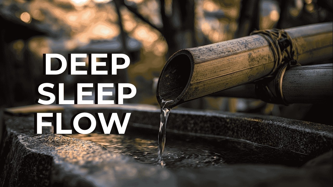 Water Sounds for Sleep  |  Bamboo Fountain Ambience
