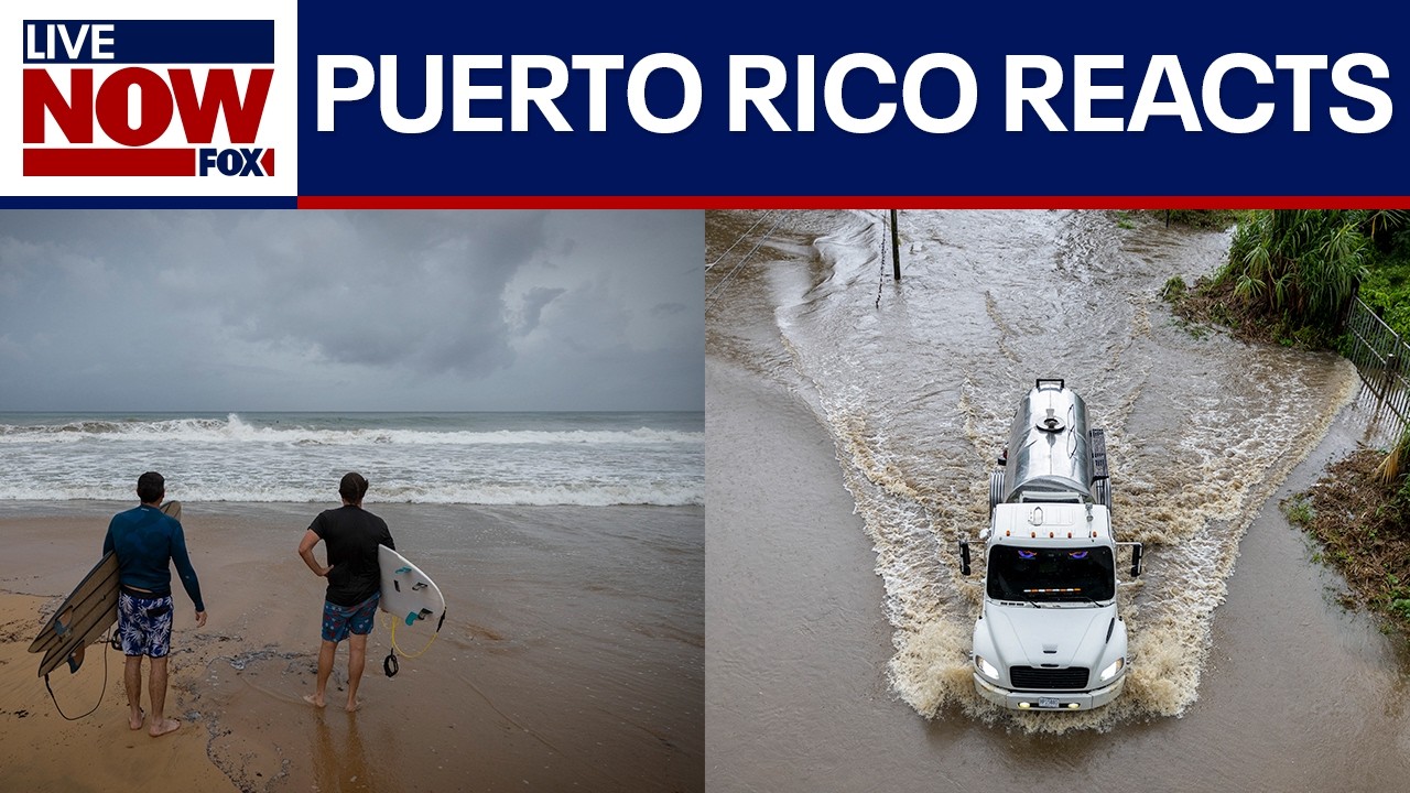 Puerto Rico reacts to Hurricane Erin as massive storm soaks the island | LiveNOW from FOX