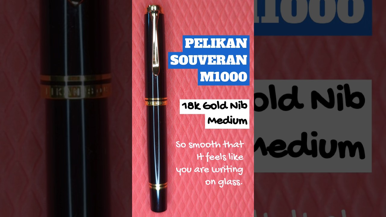 PELIKAN SOUVERAN M1000 FOUNTAIN PEN 18K GOLD NIB - REVIEW & WRITING EXPERIENCE #luxury #gold #pen