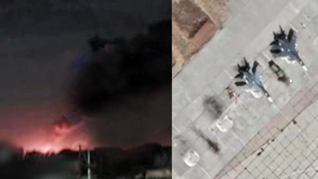 Ukrainian drones strike Russian Saky airfield in Crimea.