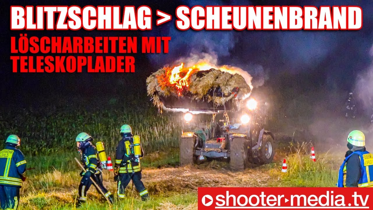 ⚡️  BLITZSCHLAG setzt Scheune in BRAND  ⚡️ | 🔥  Löscharbeiten bei Blitz & Donner  🚒