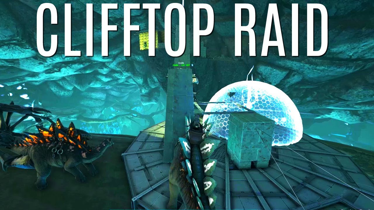 CLIFFTOP ROCKET RAID w/ Thrown Stegos - Official 6 Man Tribes (E32) - ARK Survival