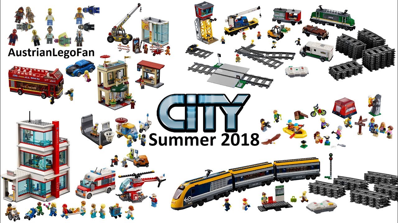All Lego City Summer Sets 2018 - Trains - People Pack - Capital City - Hospital - Lego Speed Build