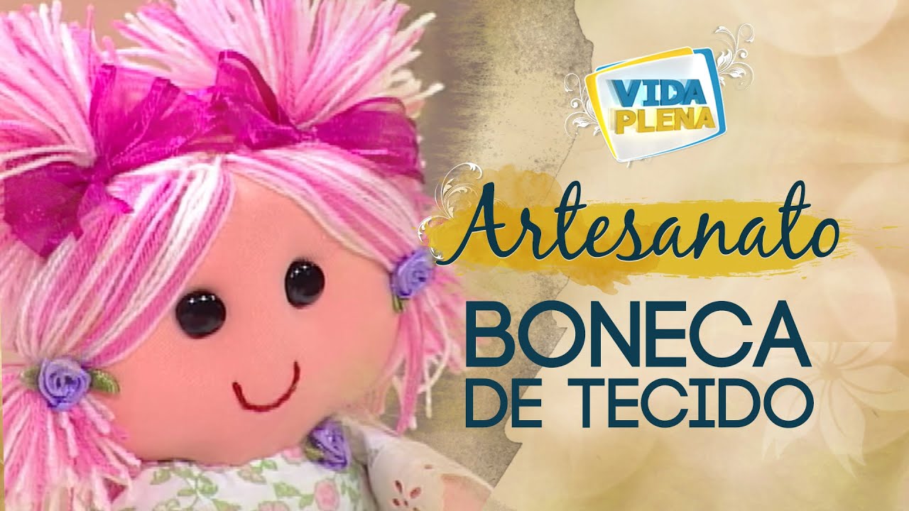 Artesanato | Boneca Grande de Tecido | Cabelo Boneca de Pano