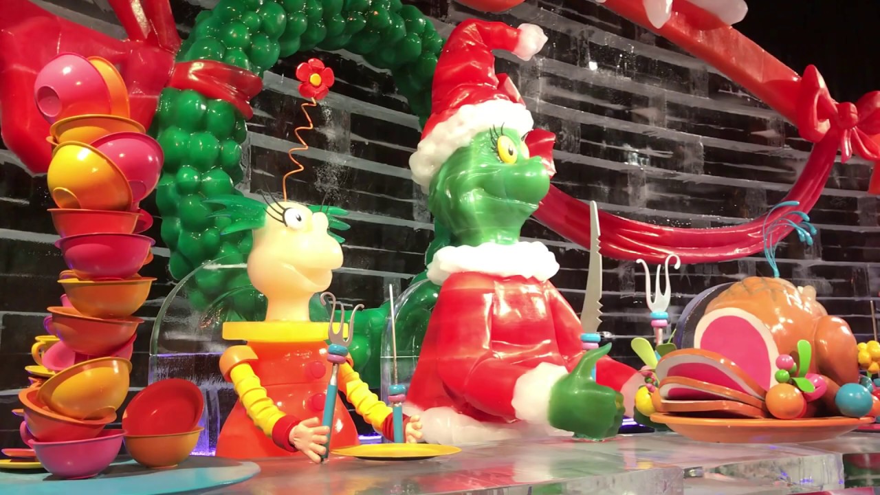 ICE at Gaylord Opryland Resort - Ice Sculptures of Dr Seuss The Grinch