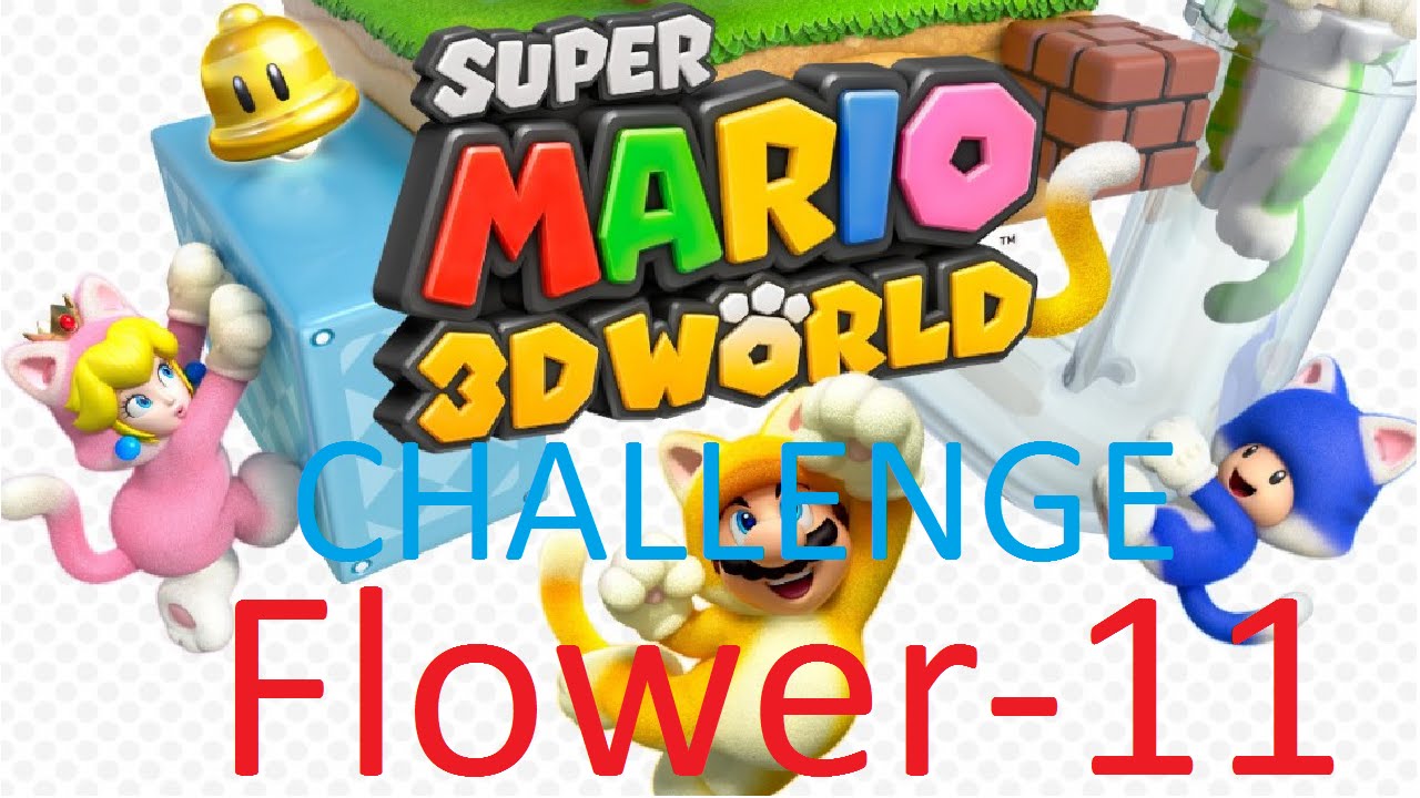Let's Challenge Super Mario 3D World (Flower-11 Spiky Spike Bridge Sneak): Green Stars