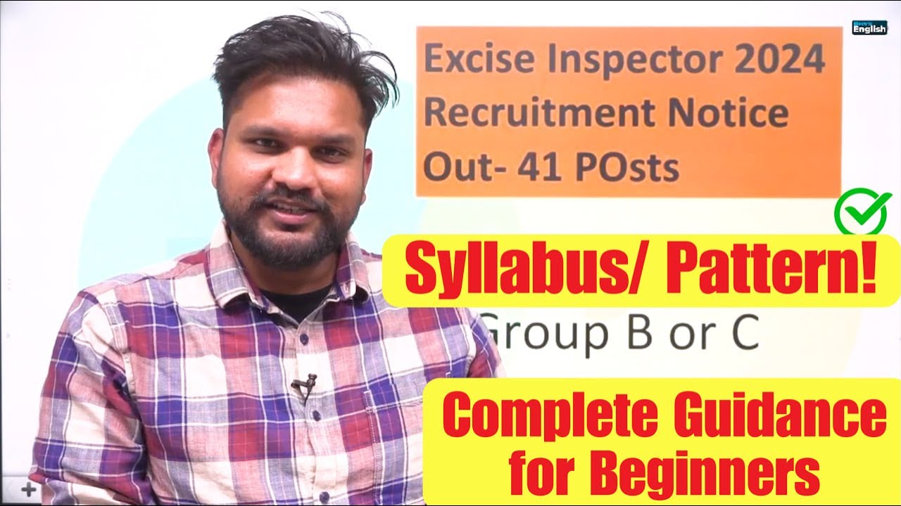 PSSSB Excise Inspector Notification 2024 || Syllabus/Pattern/ Preparation || Electric English