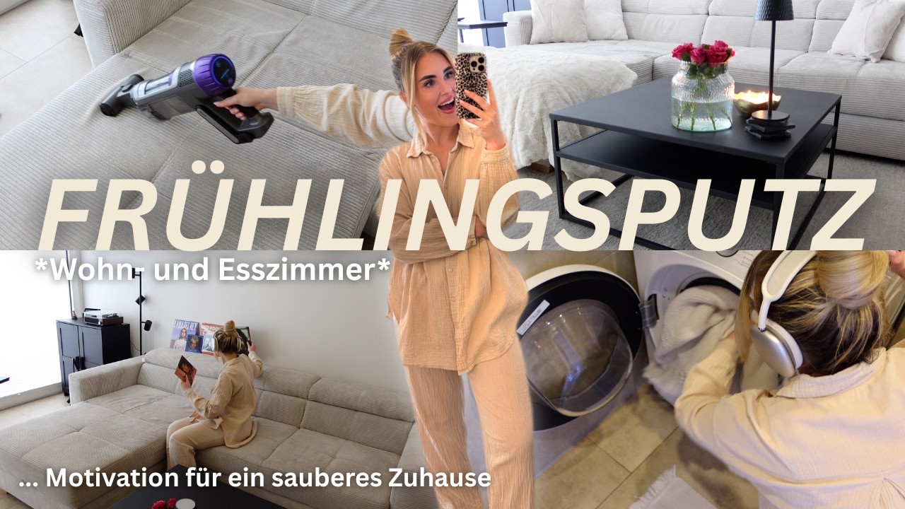 XXL FR&Uuml;HLINGSPUTZ 🌷 *Wohn- und Esszimmer* | Motivation f&uuml;r ein sauberes Zuhause 🏠