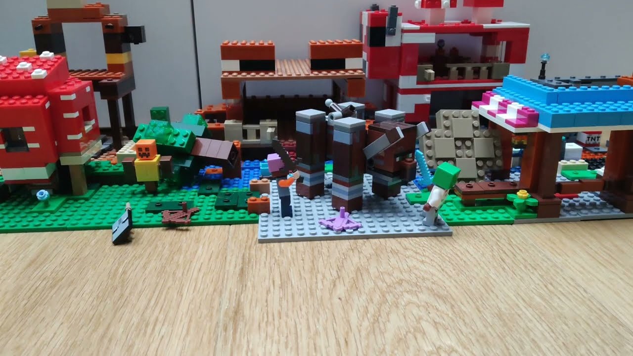 Horrible attack by illagers#lego#minecraft#legominecraft#stopmotion