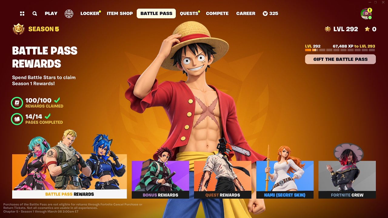 Anime Season Battle Pass (Official Leaks)