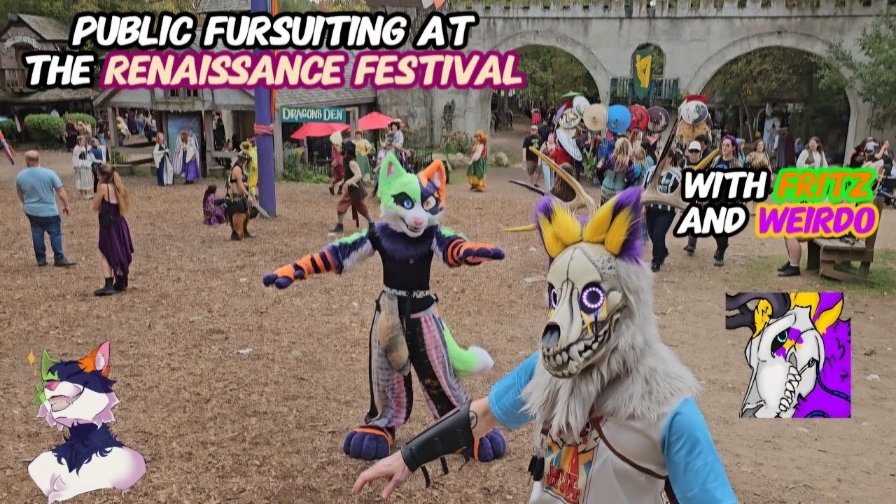 Публичный фурсьютинг на ярмарке Ren Faire с Fritz и Weird0