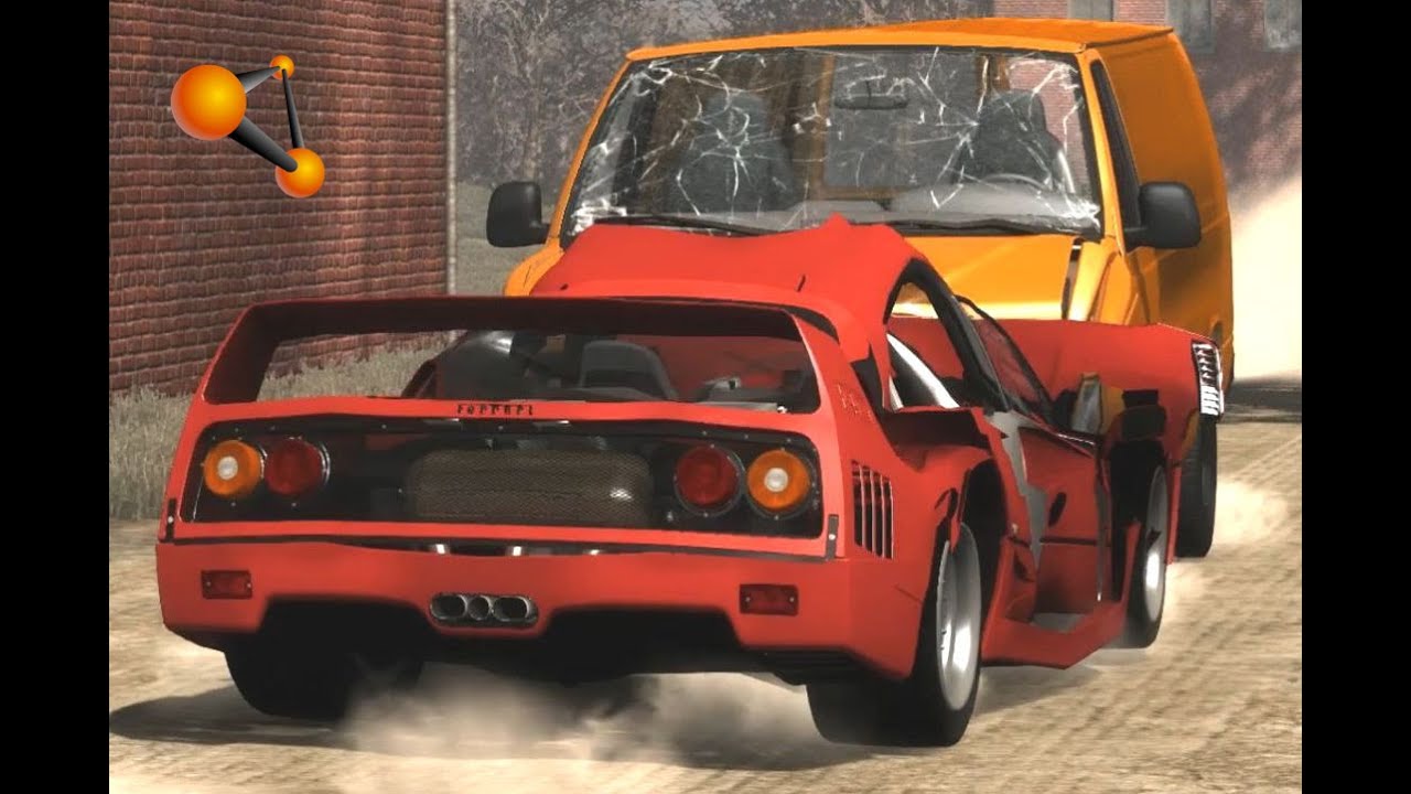 BeamNG.Drive Mod : Ferrari F40 (Crash test)