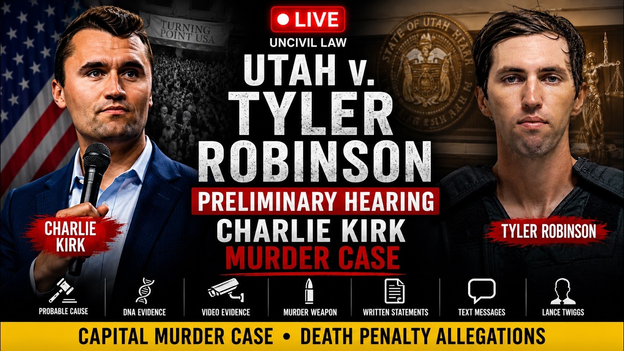 Charlie Kirk's Killer's Preliminary Hearing - Utah v Tyler Robinson