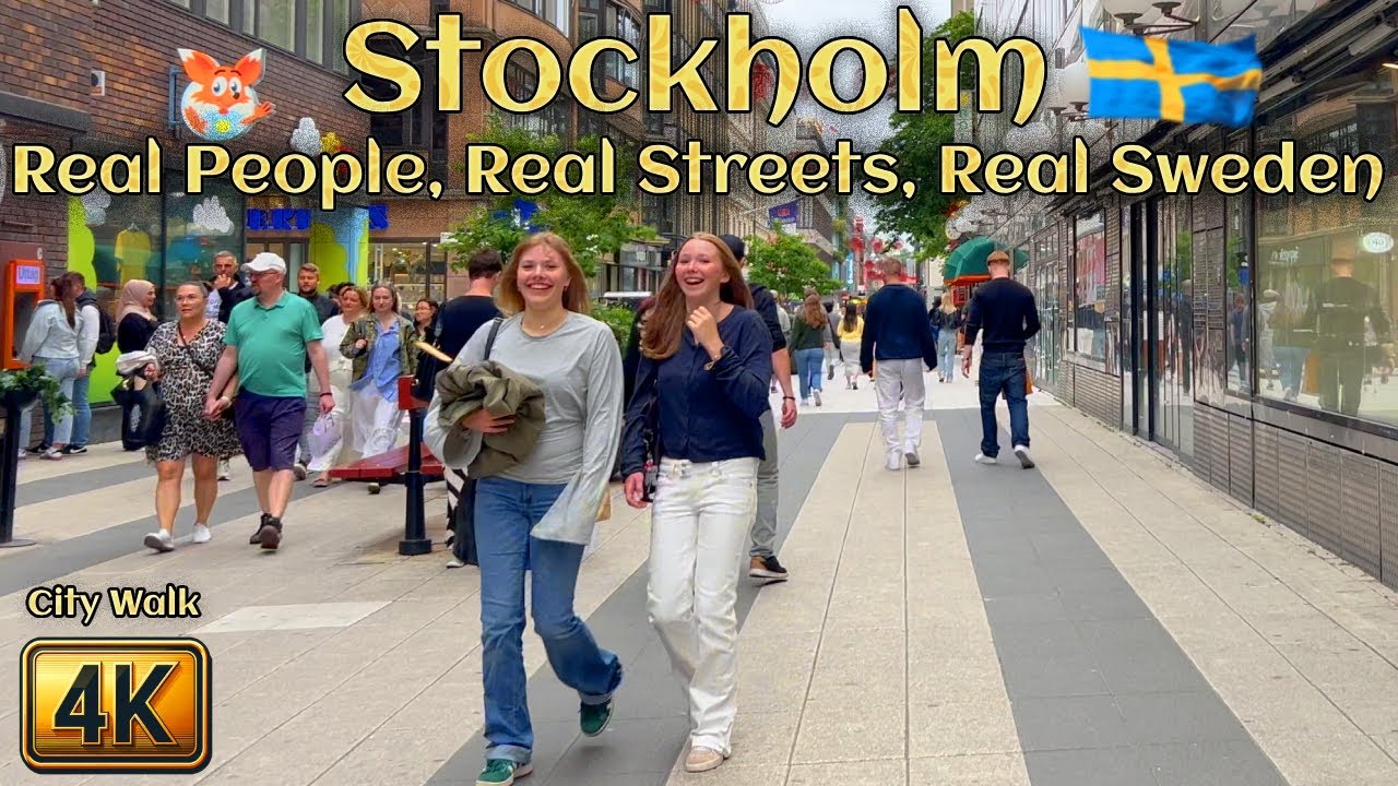 🇸🇪 Stockholm in 4K – Real People, Real Streets, Real Sweden