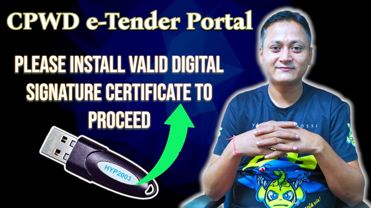 CPWD  e Tender Portal | Please Install Valid Digital Signature Certificate to Proceed | #cpwd