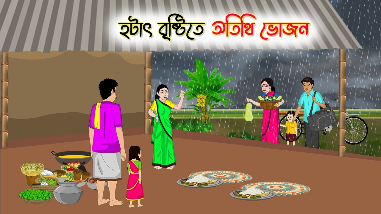হঠাৎ বৃষ্টিতে অতিথি ভোজন | Bangla Cartoon | বাংলা কার্টুন | Thakumar Jhuli