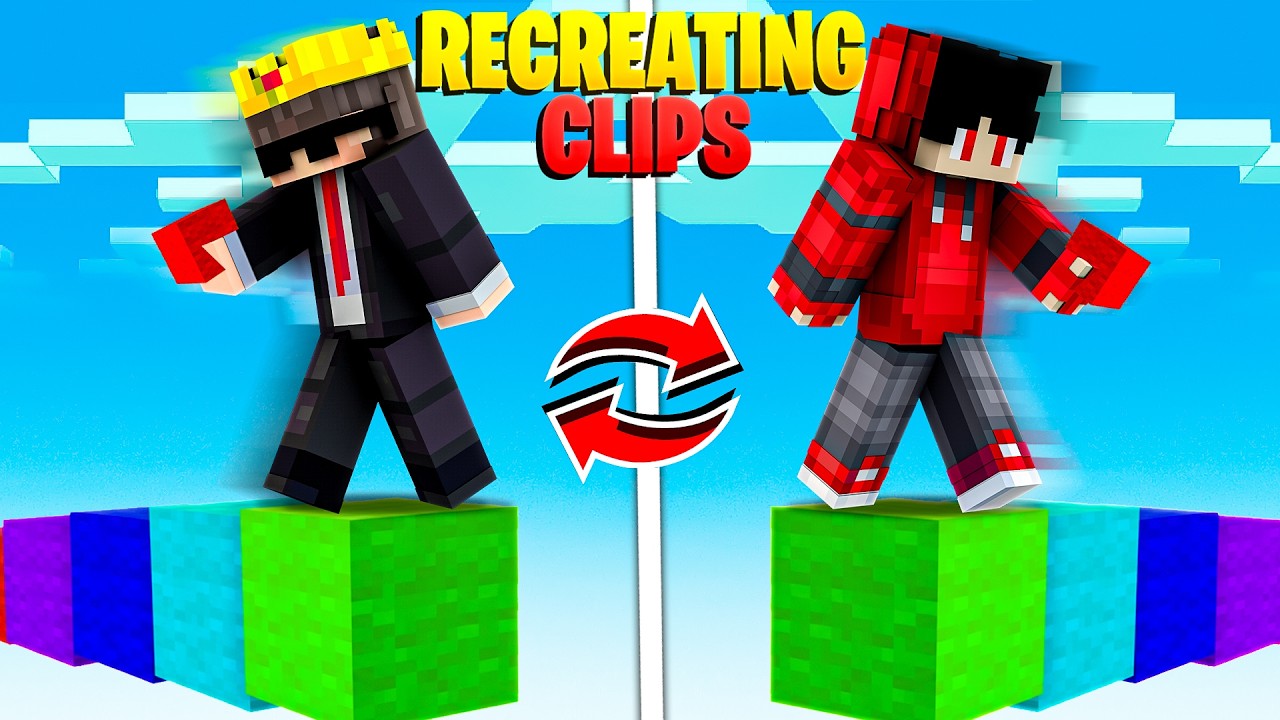 I Tried To Recreated YOUTUBERS Viral Minecraft Clutches!