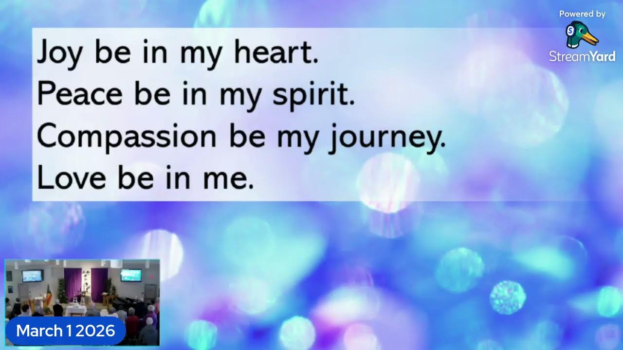 Lake Country United Church Virtual Service on March 1, 2026