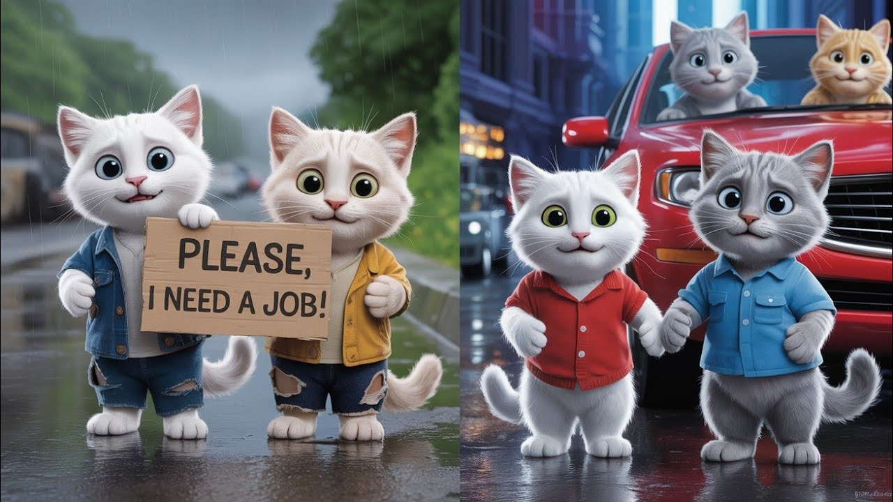 From Poor Street Cats to Successful Life | Emotional Cat Story 🐱💔➡️💰#PoorCats#CatStory#Cat##ViralCat