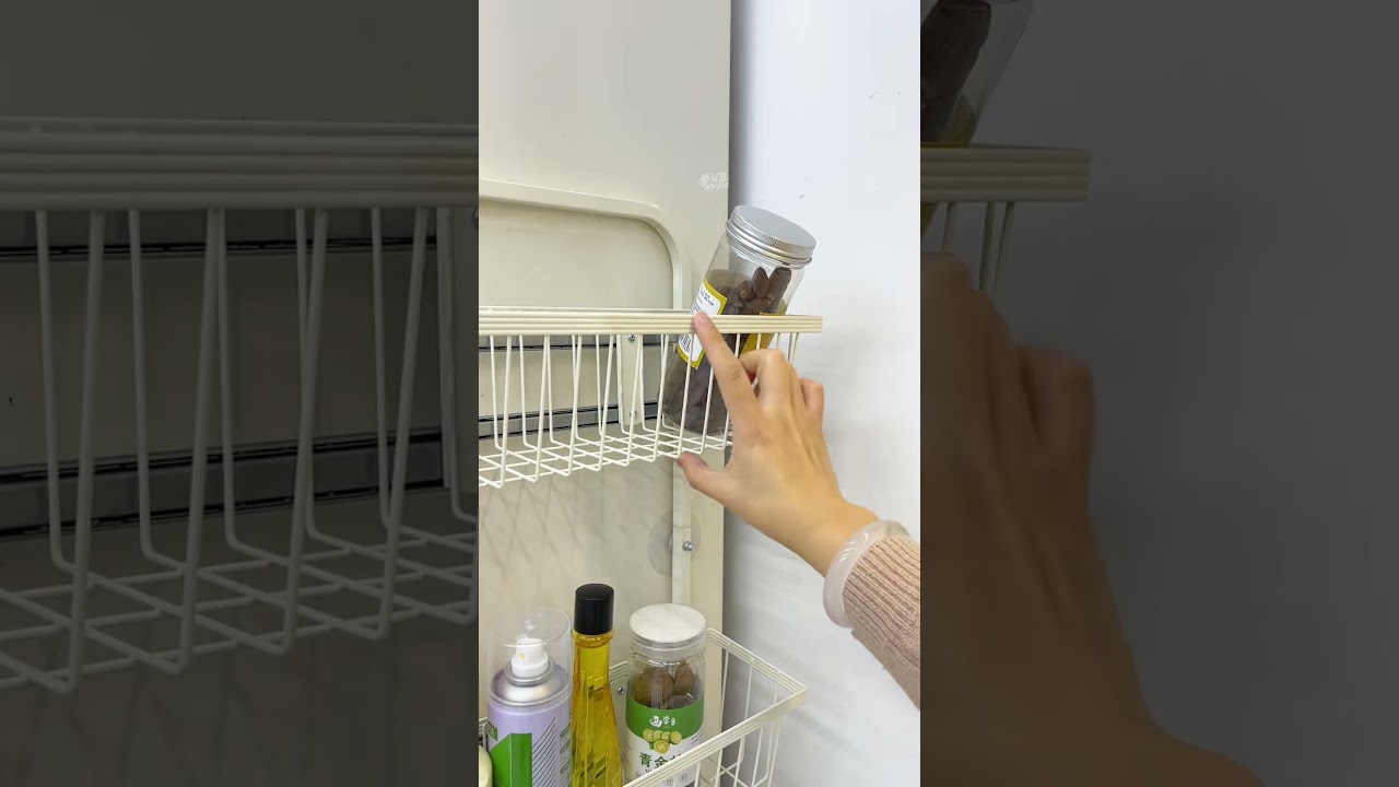 ​Small Kitchen Hack: Turn Your Fridge Gap into a# Pantry