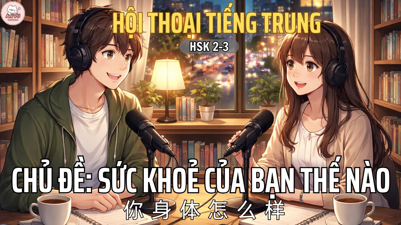 HSK 2-3 | SỨC KHOẺ CỦA BẠN THẾ NÀO | 你身体怎么样 | Luyện Nghe Tiếng Trung
