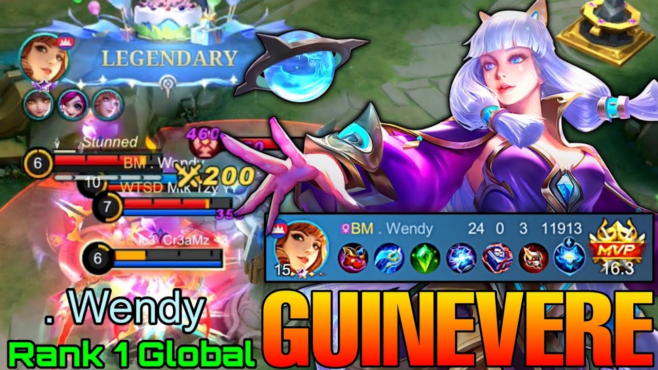 24 Kills Guinevere Super Aggressive Jungler - Top 1 Global Guinevere by . Wendy -Mobile Legends