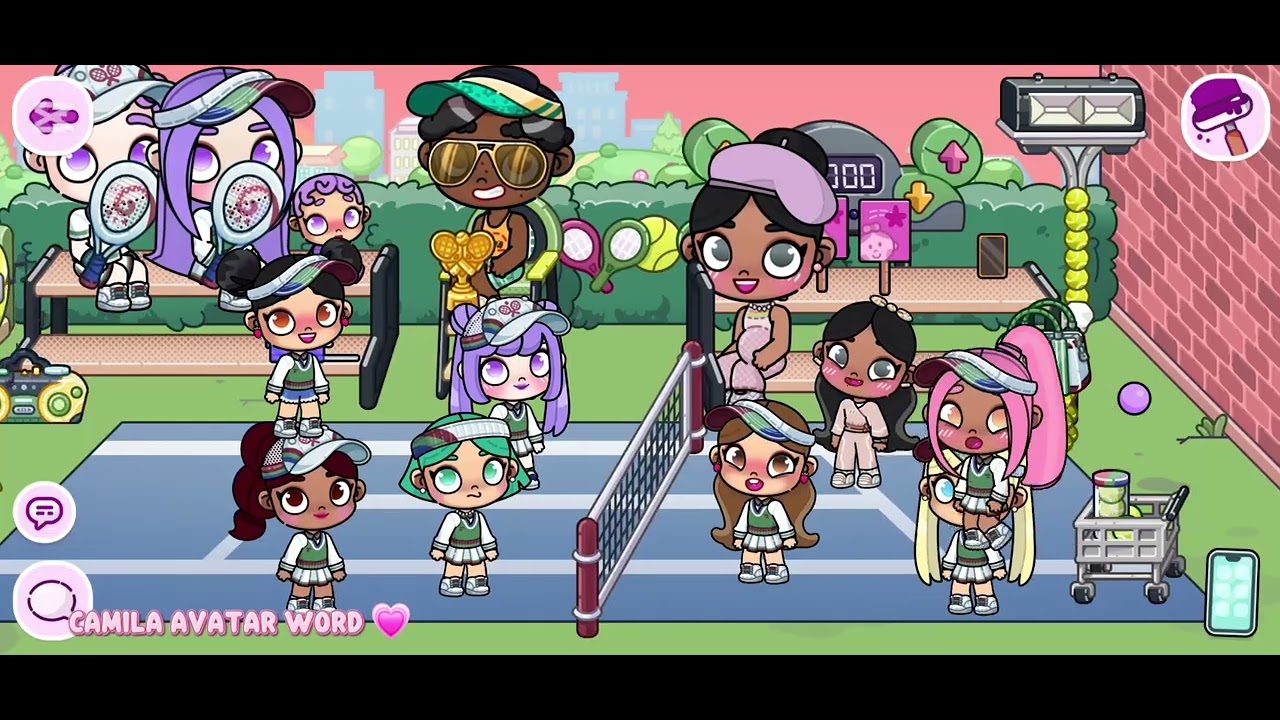 JUGANDO TENIS 🎾 CON EL EQUIPO MALO Y BUENO EN AVATAR WORD CAMILAOFICIAL-3 💗 