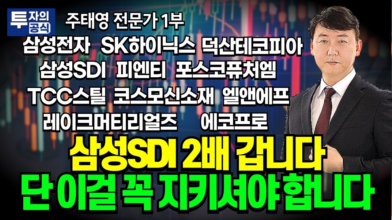 삼성SDI 2배 갑니다...단 이걸 꼭 지키셔야 합니다 / 주태영 전문가 1부