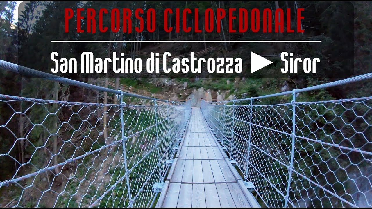 Percorso Ciclopedonale San Martino di Castrozza - Partenza dalla chiesa e arrivo a Siror
