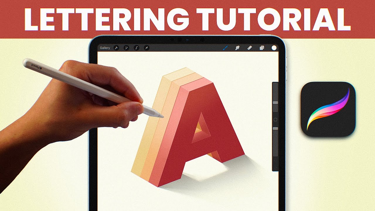 Tutorial 3D Text Effect in Procreate
