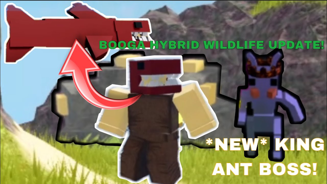 BOOGA WILDLIFE UPDATE!!! *DEFEATING NEW KING ANT BOSS!* SHARKS, SKY ISLAND, AND MORE! (Booga Hybrid)