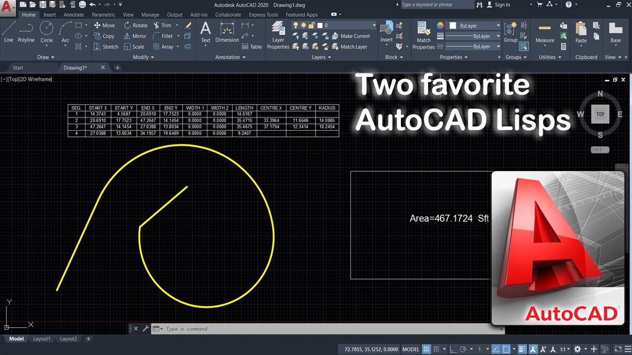 Two Favorite AutoCAD Lisp Poly info Report Coordinates in Txt, CSV Table & Convert field 2 txt