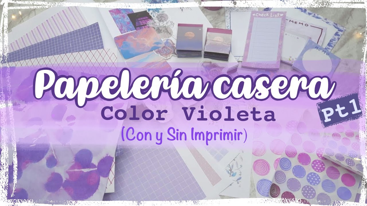 PAPELERÍA CASERA 💜Color Violeta💜 (con y sin imprimir)