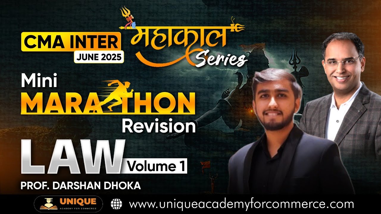 CMA INTER JUNE 2025 | MAHAKAL SERIES - INDIAN CONTRACT ACT | PROF. DARSHAN DHOKA