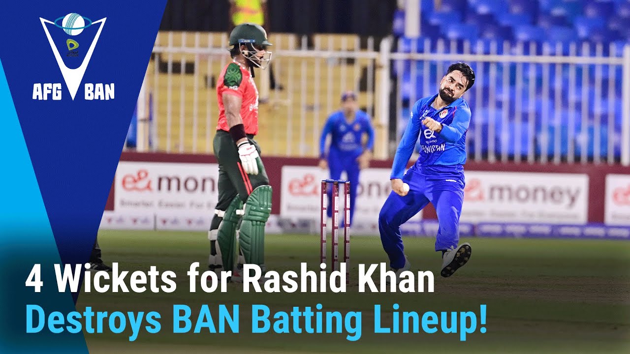 Spin Masterclass &ndash; Rashid Khan's 4 Wickets! | AFG vs BAN | T20I Series | Match 01 | ACB | 311U