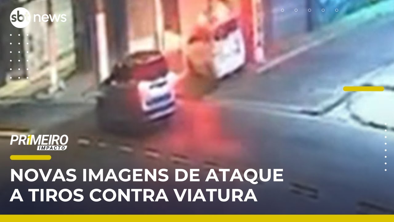 SP: Novas imagens mostram viatura da PM sendo atacada a tiros | Primeiro Impacto (07/05/25)