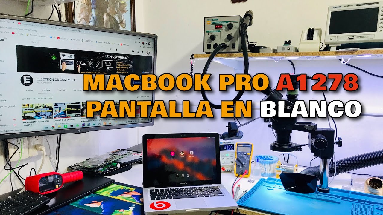 REPARACIÓN DEL MACBOOK PRO A1278 CON PANTALLA BLANCA