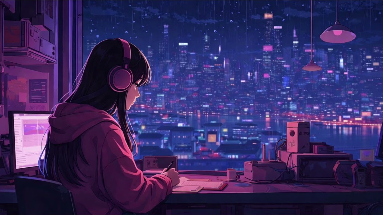 Rainy Night City 🌧️ Lofi Beats to Study / Relax To