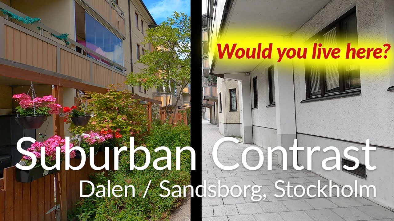 Walk in Dalen/Sandsborg - Stockholm's Paradoxical Neighbourhood: Serenity Meets Struggle #4K #walk