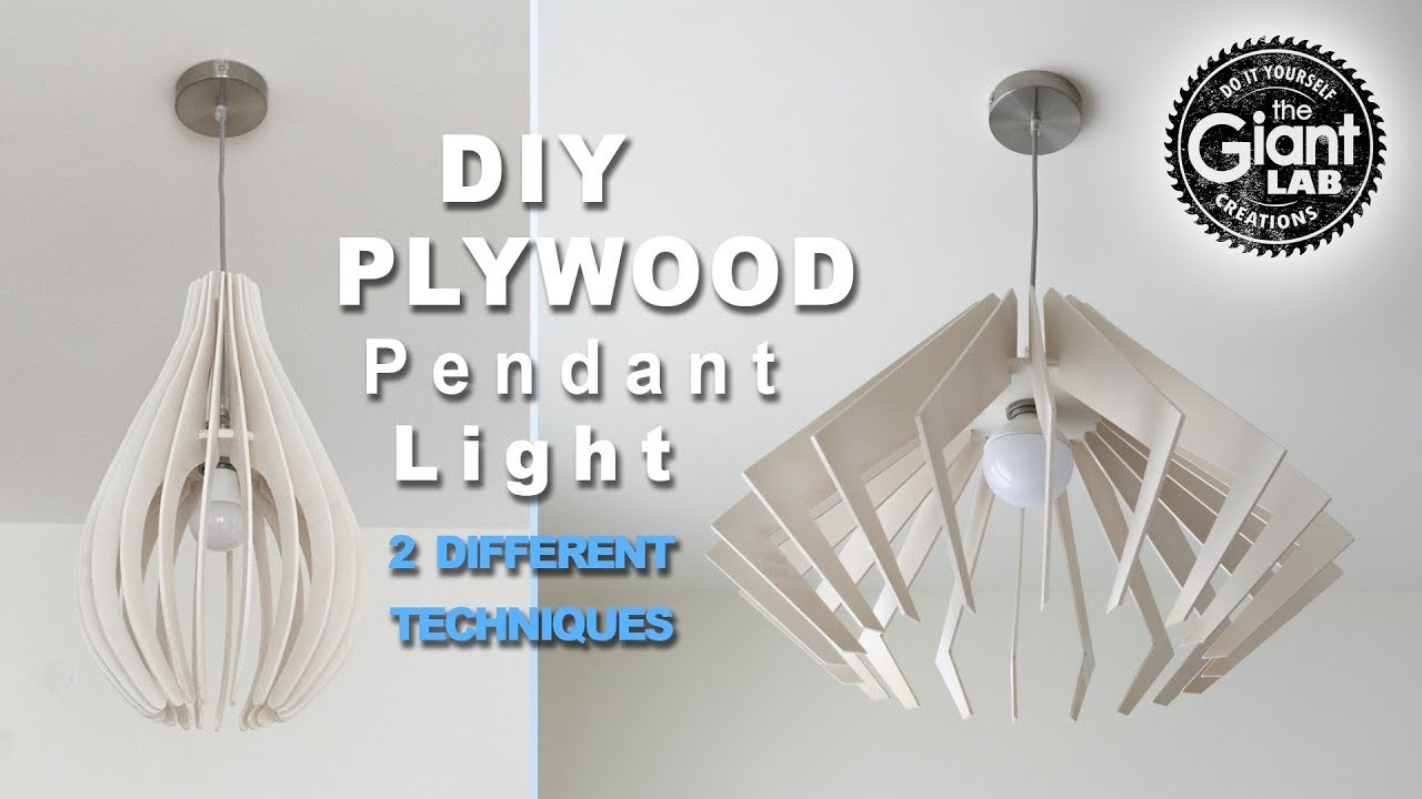 DIY Plywood Pendant Light // Lampadario in compensato FAI DA TE
