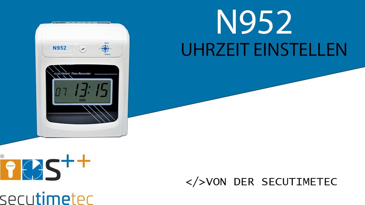 Stempeluhr N952 Uhrzeit einstellen